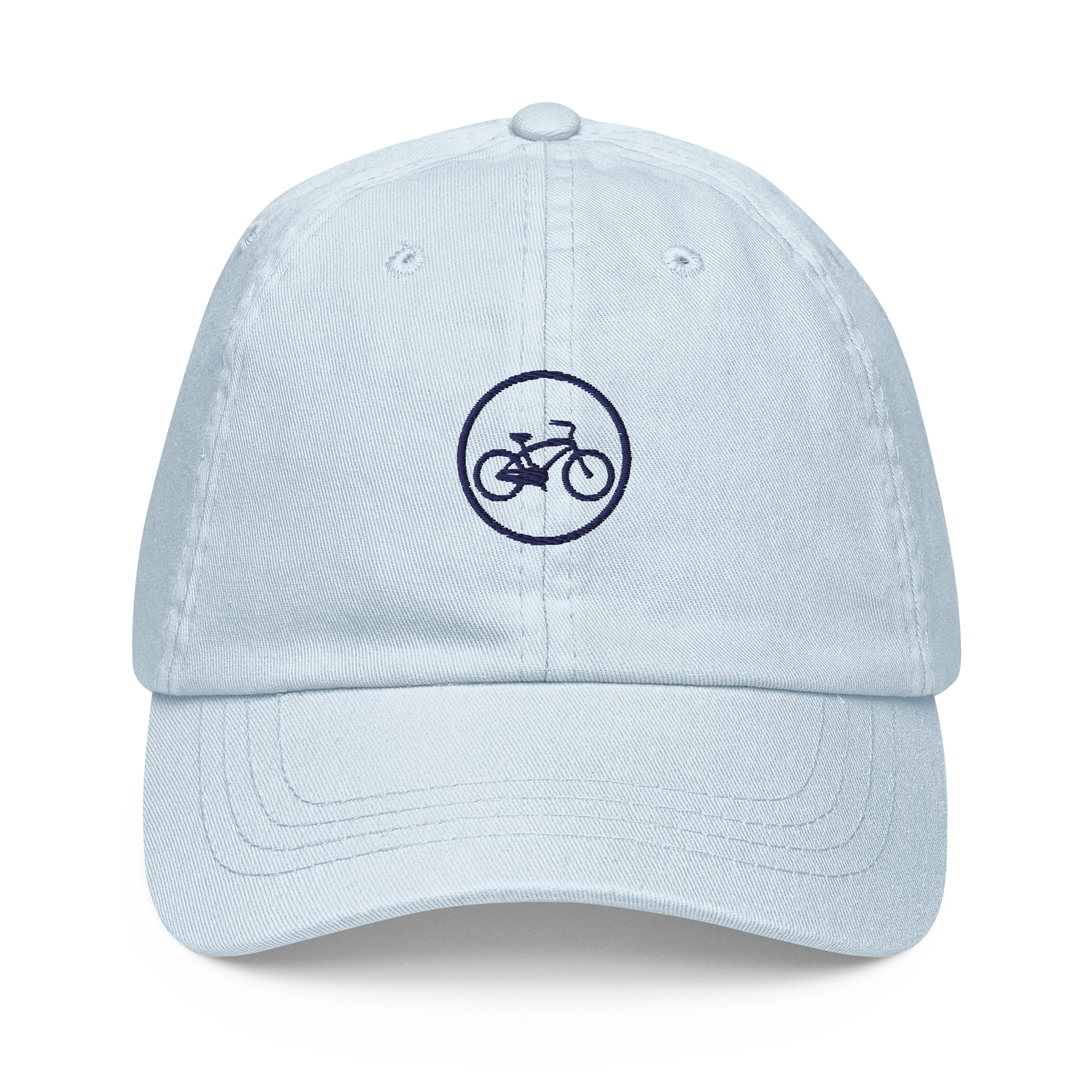 GORRA 6 PANELES AZUL PASTEL LOGO ISNACH