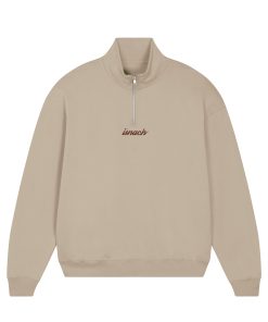SUDADERA HALF ZIP BEIGE ISNACH